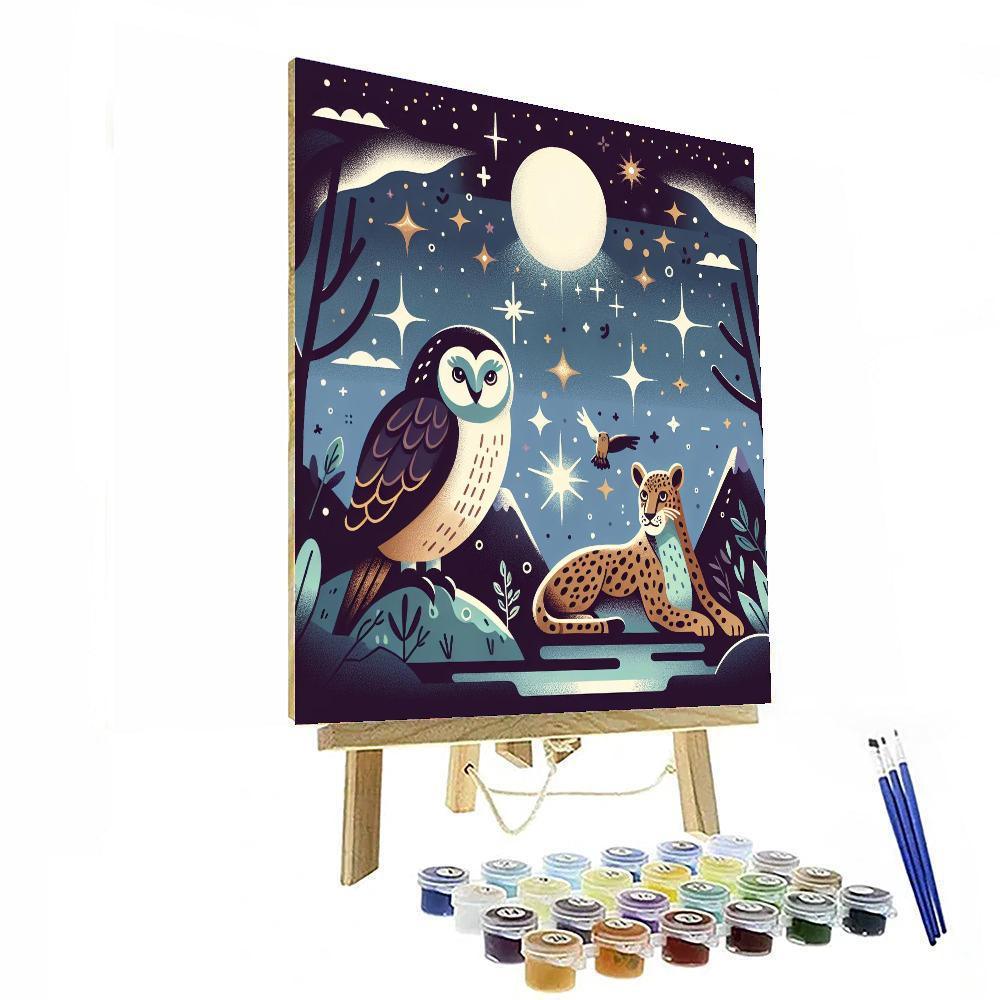 Moonlit Safari Expedition Paint By Color