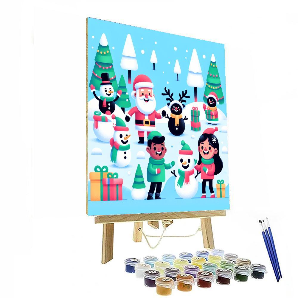 Merry Christmas Characters Paint By Number