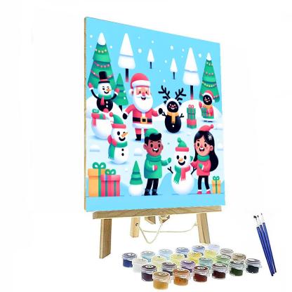 Merry Christmas Characters Paint By Number