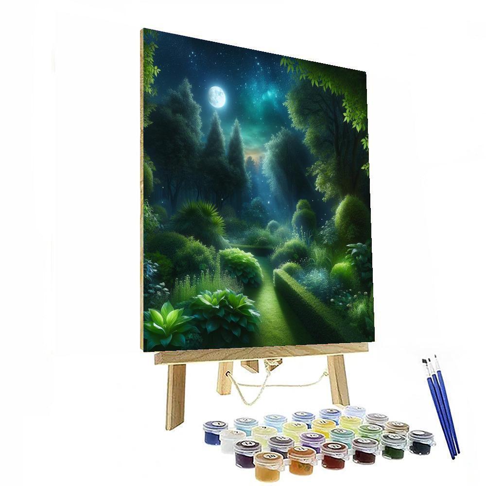 Midnight Garden Glow Number Painting