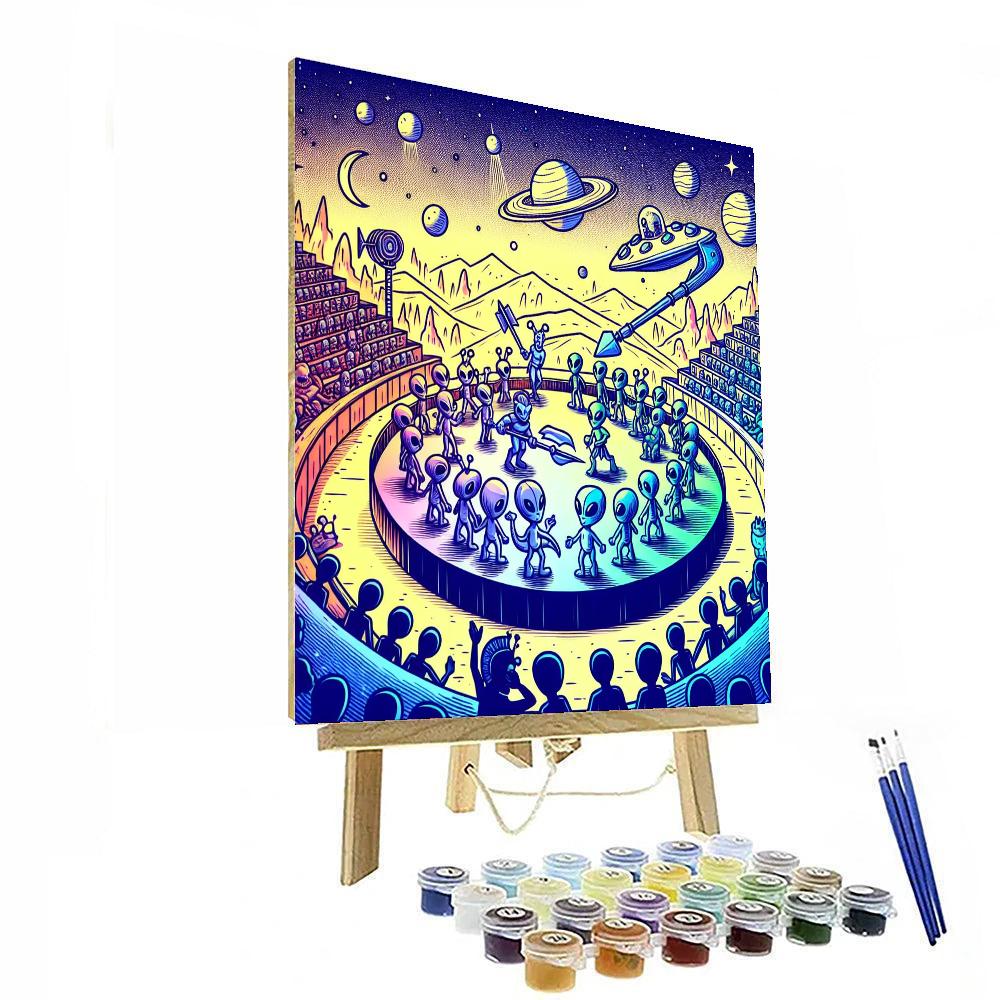 Galactic Gladiator Games Number Painting