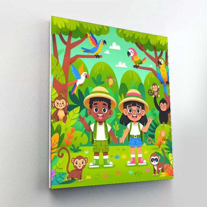 Colorful Jungle Journey Paint By Numbers Art