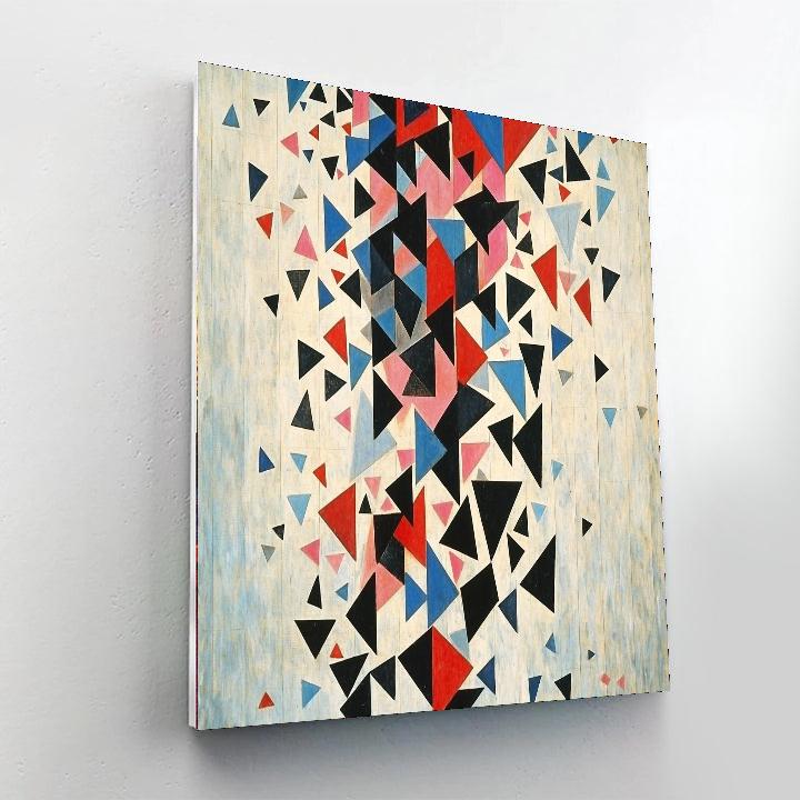 Kazimir Malevich Inspired Geometric Cascade  Paint By Numbers