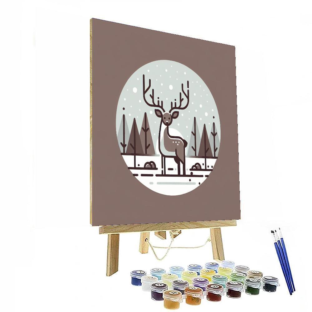 Rustic Reindeer Numbered Painting Kits