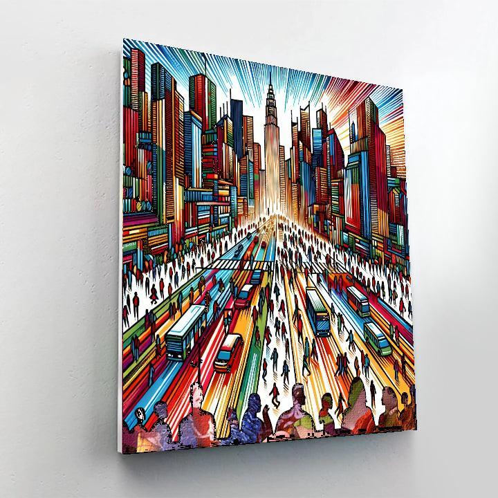 Vibrant City Pulse Painting Number Kit