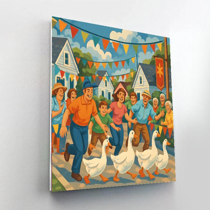 Running Of The Geese DIY Paint By Numbers
