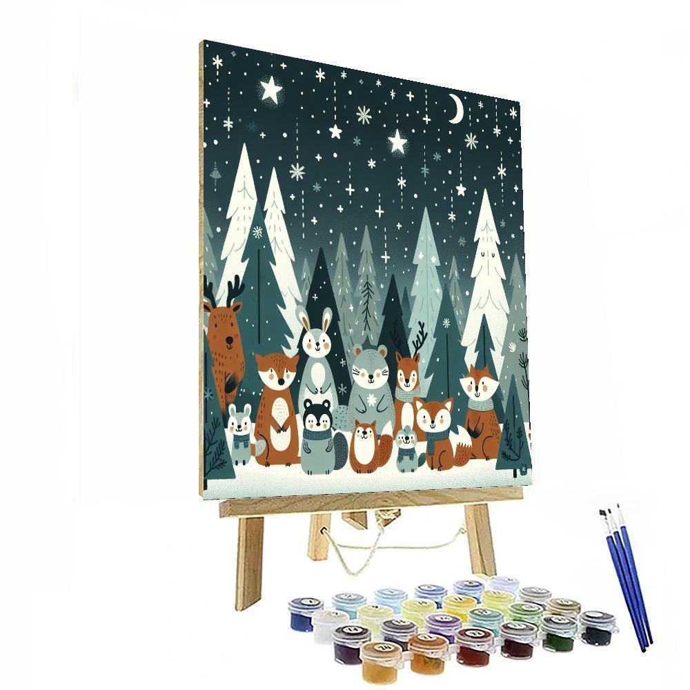 Whimsical Winter Woods Paint By Color