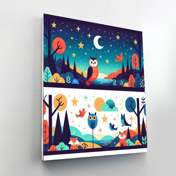 Peaceful Night Sky Number Painting