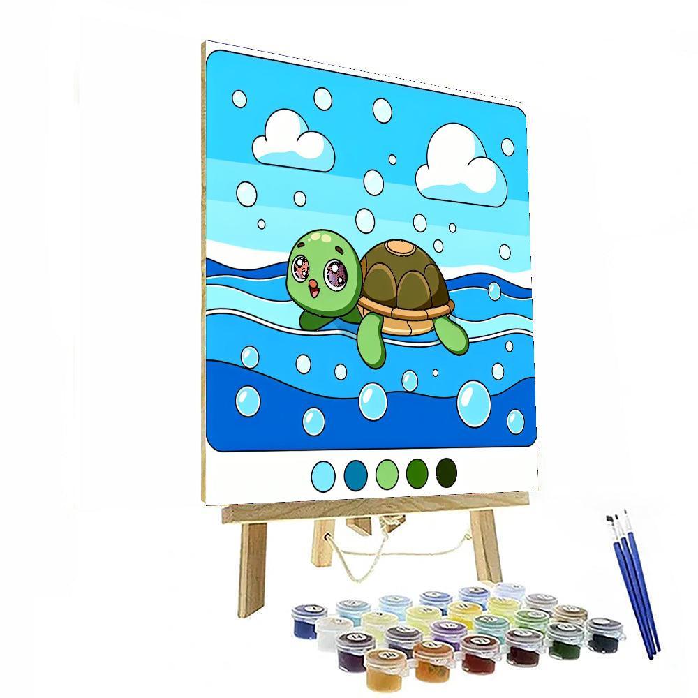 Timid Turtle Painting By Numbers Kit