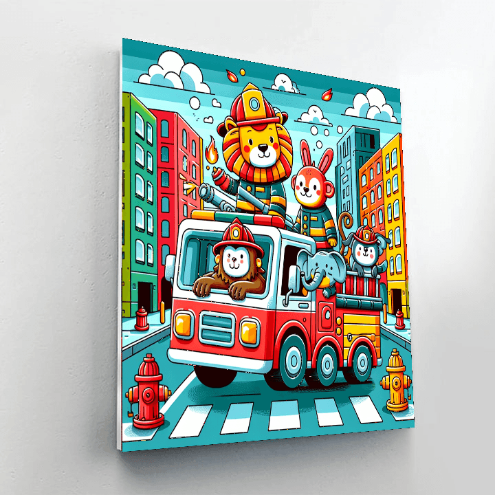 Friendly Fire Truck Crew Number Painting