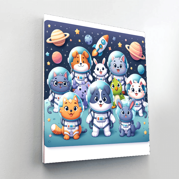 Interstellar Pet Patrol Painting By Numbers Kit