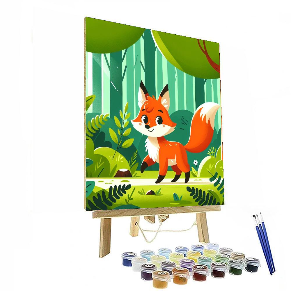 Clever Fox In The Forest Paint By Number
