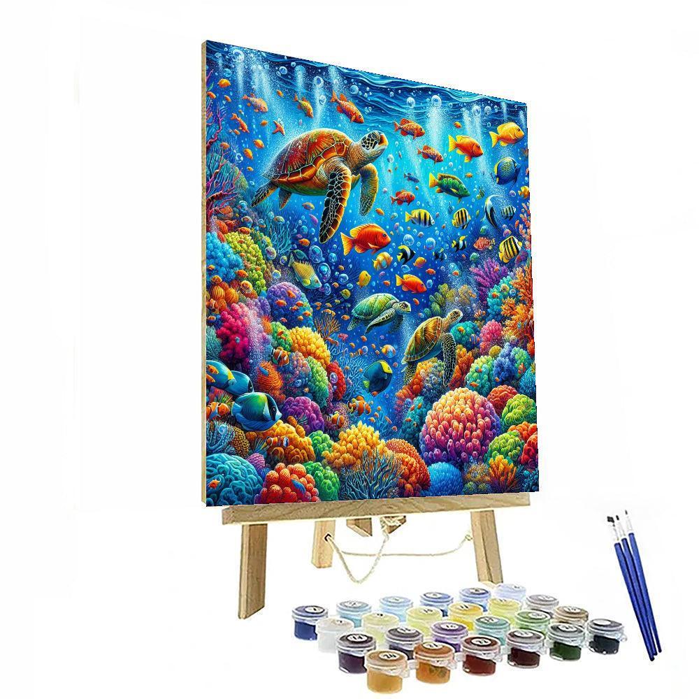 Playful Underwater Wonderland Numbered Painting Kits