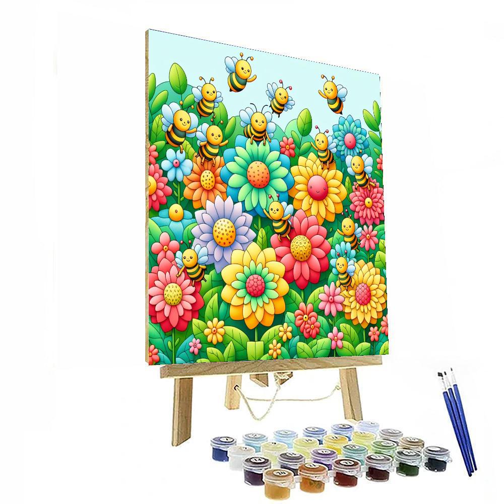 Bubbly Bee Ballet Paint By Color