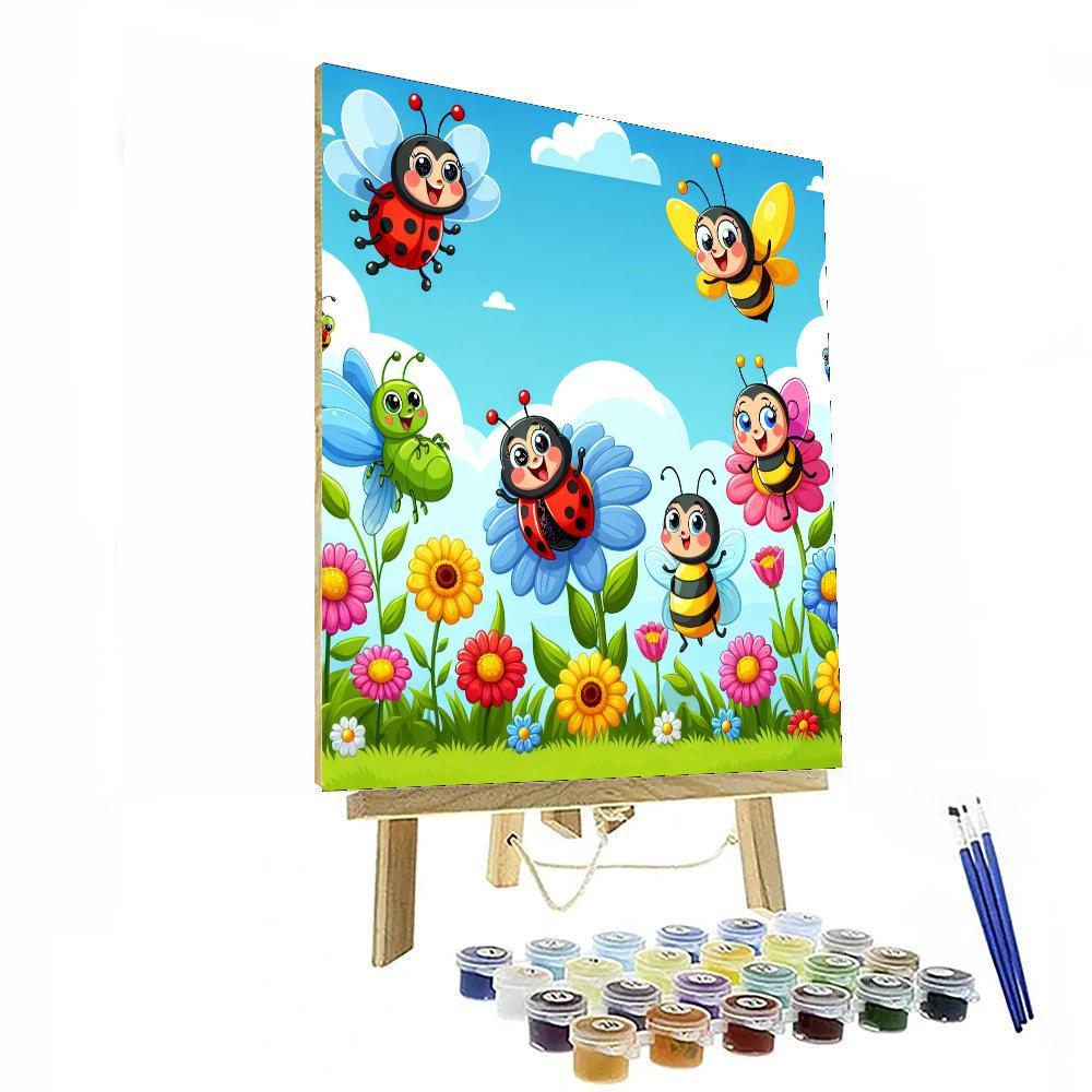 Happy Garden Bugs Painting By Numbers Kit