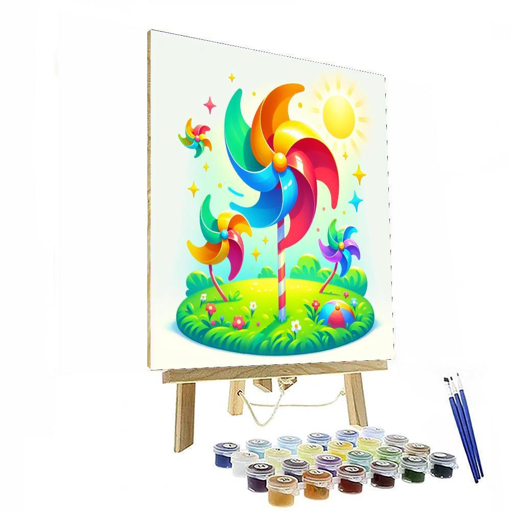 Colorful Pinwheel Numbered Painting Kits