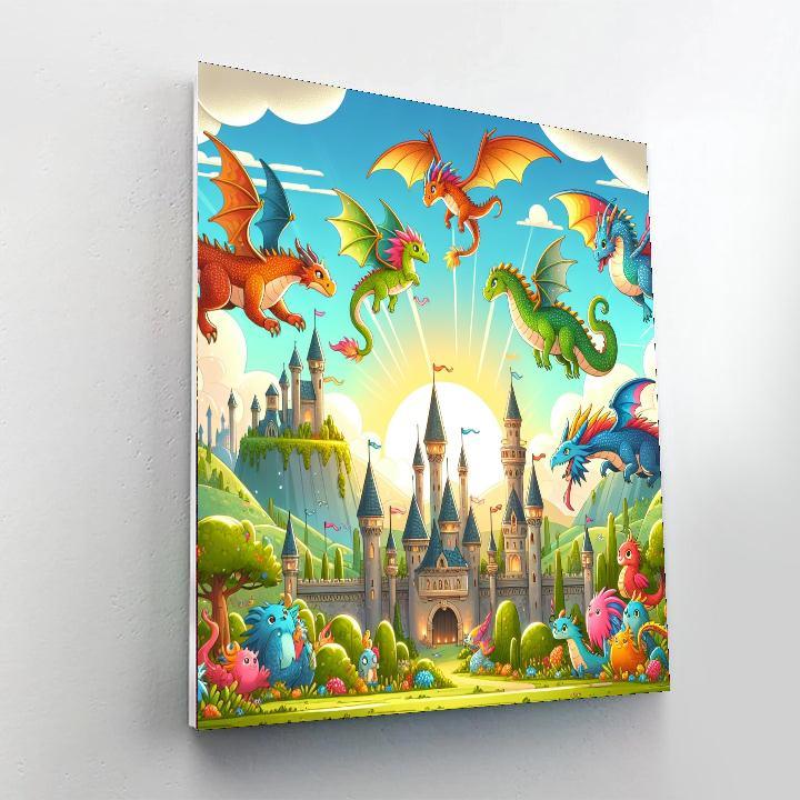 Fantasy Dragon Adventures Painting By Numbers Kit