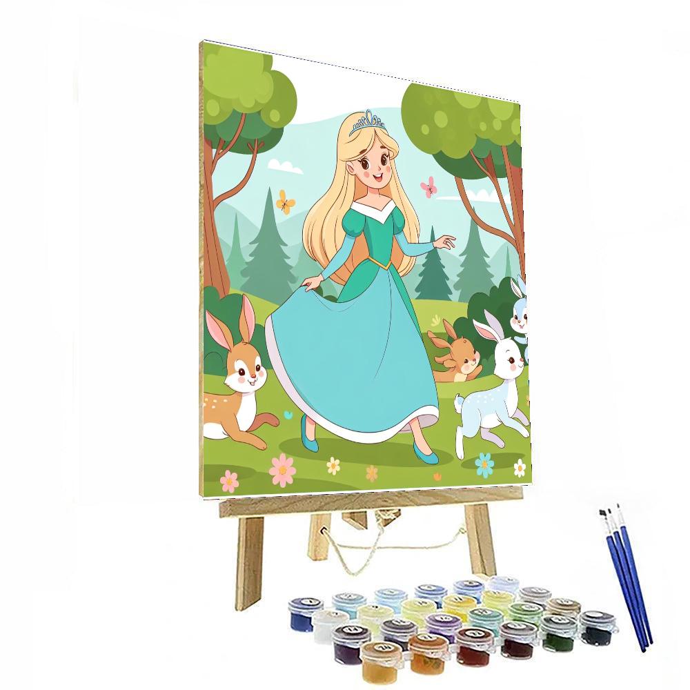 Princess And Her Forest Companions DIY Paint By Numbers
