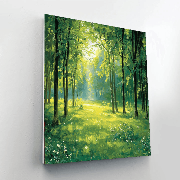 Claude Monet Inspired Mystic Forest Glade  Paint By Color