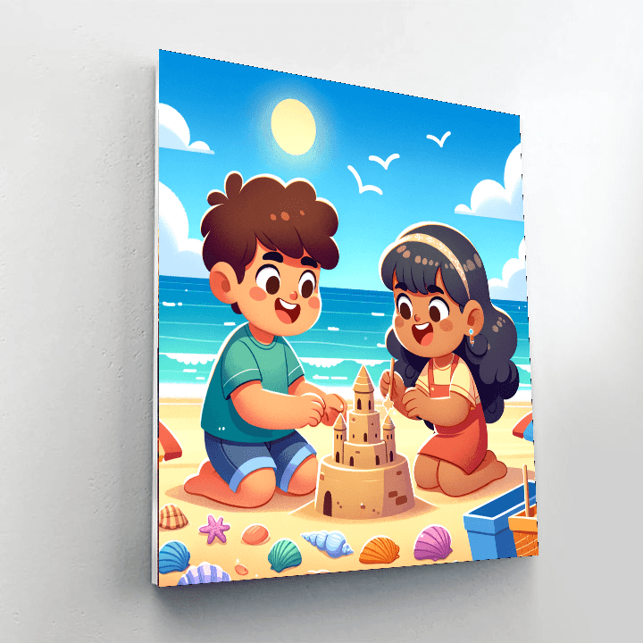 Summer Beach Day DIY Paint By Numbers