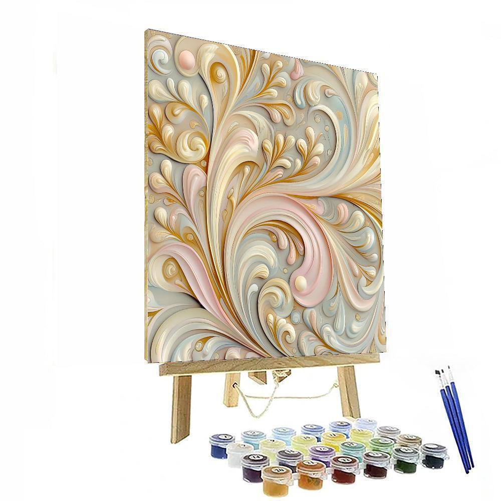 Alphonse Mucha Inspired Ornamental Dreamscape  Painting Number Kit