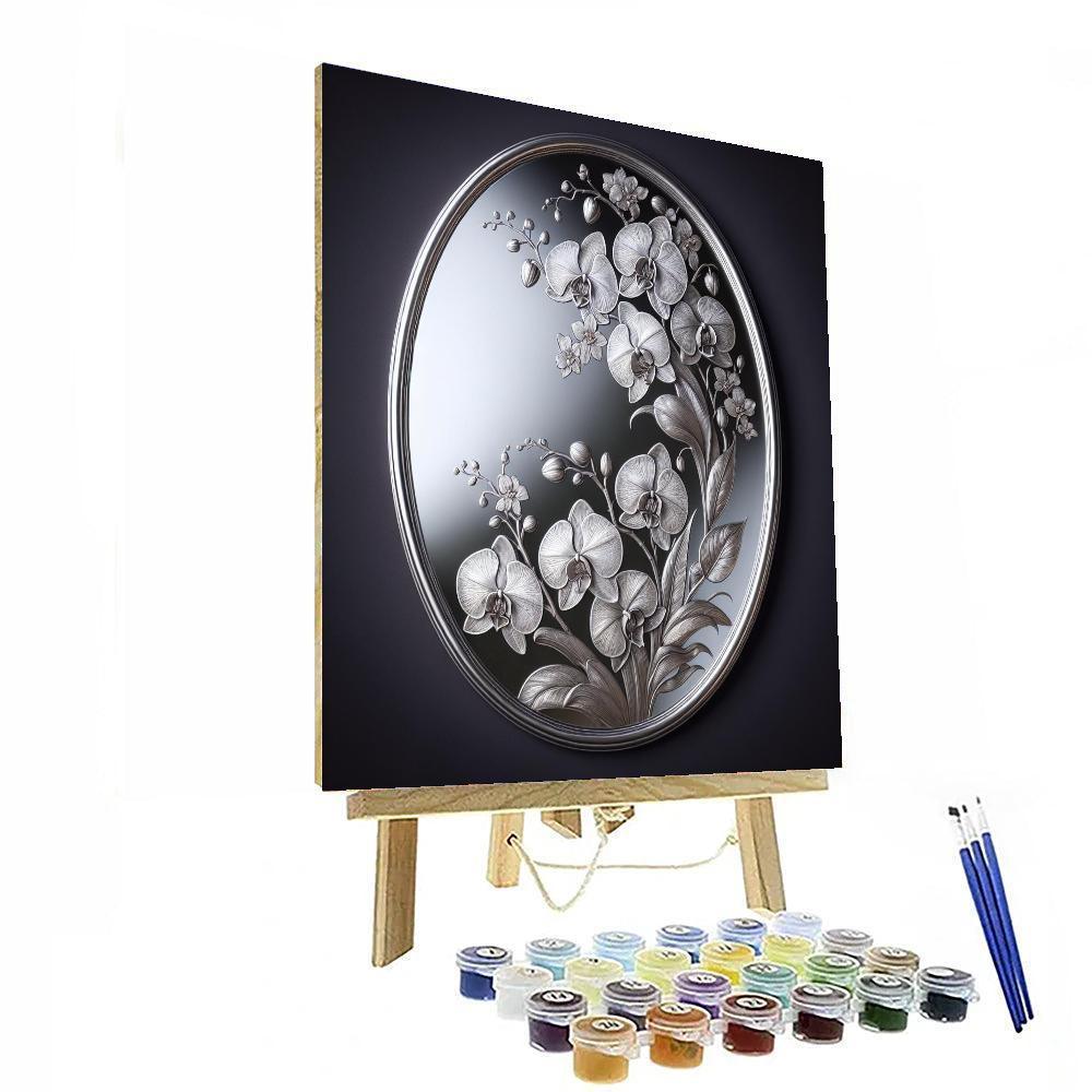 Orchid Symphony Mirror Paint By Numbers