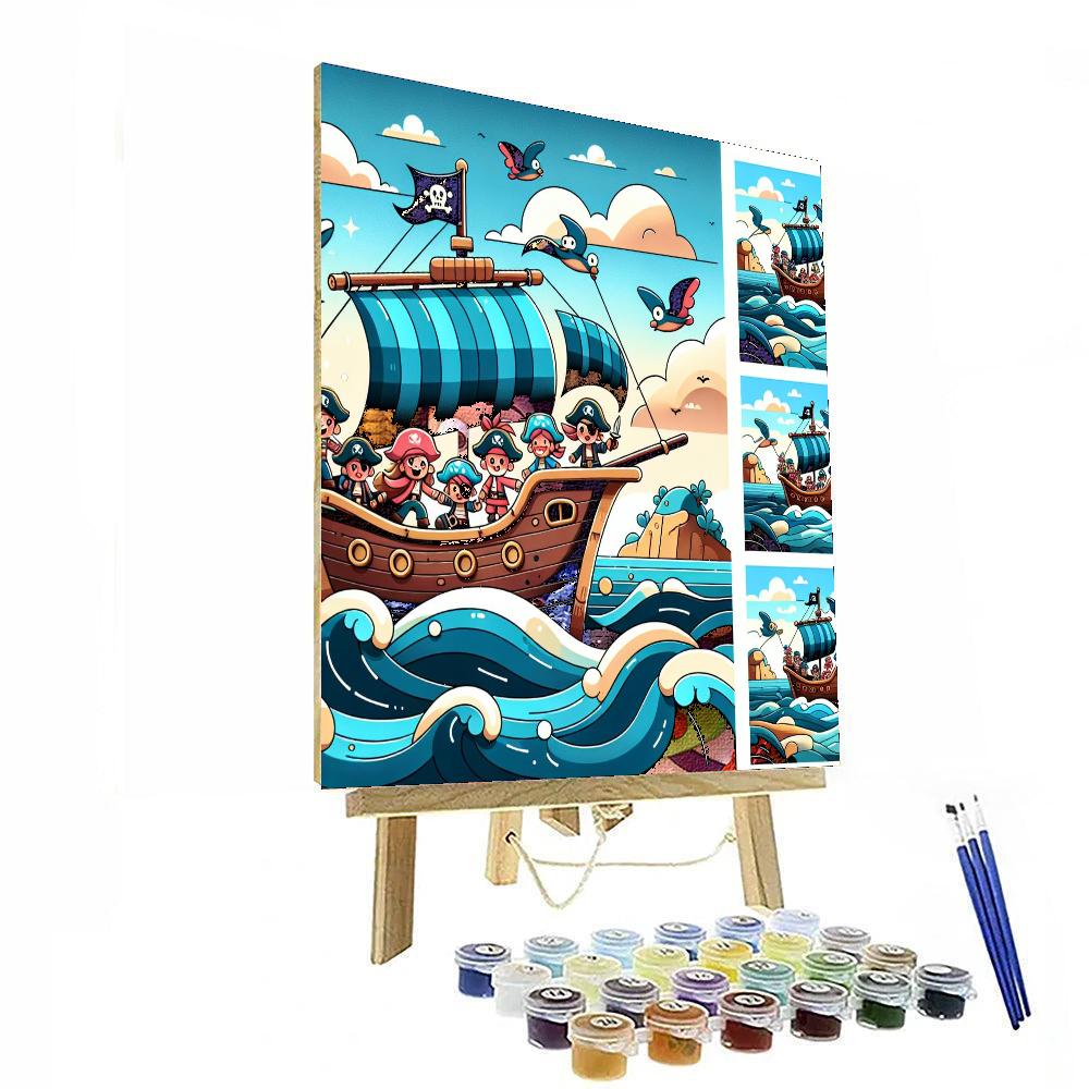 Pirate Adventure On Treasure Island Number Painting