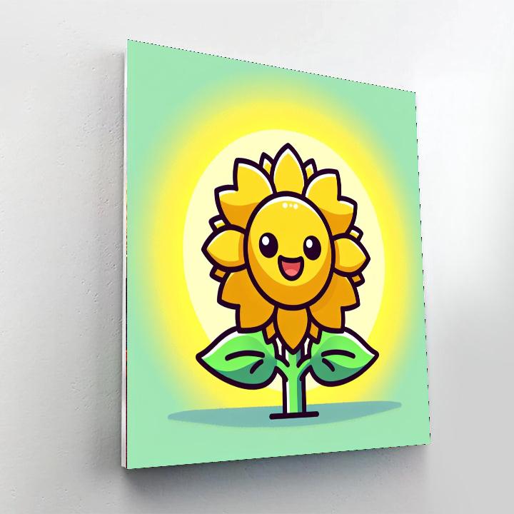 Silly Sunflower Painting Number Kit