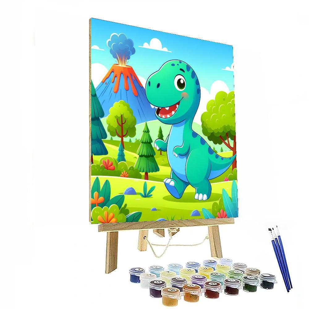 Adventure Time Dinosaur Paint By Numbers Art