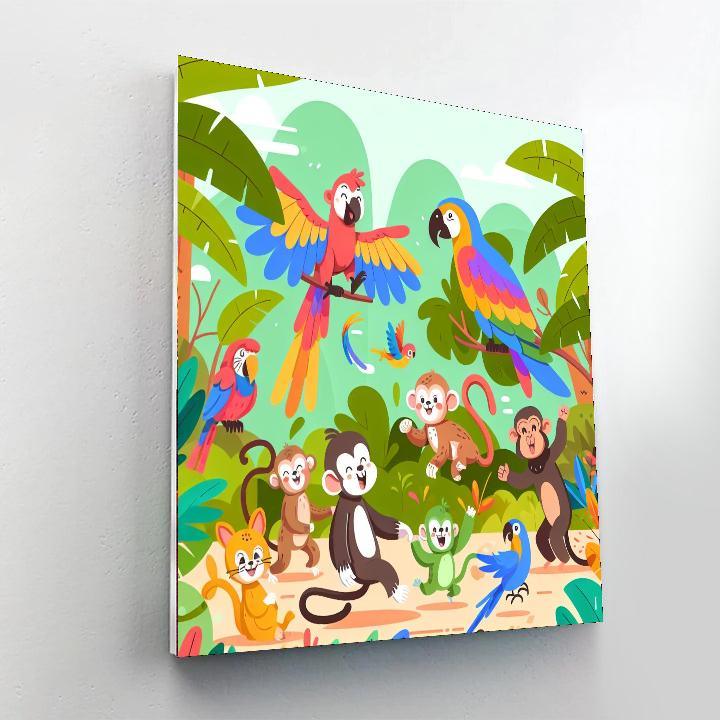Wild Jungle Playtime Number Painting