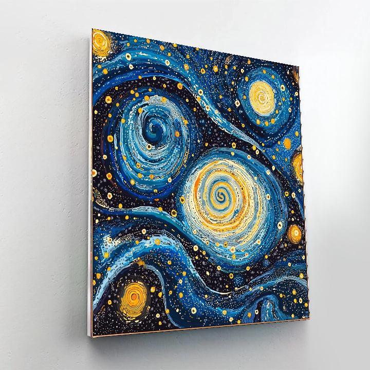 Yayoi Kusama Inspired Cosmic Ripple  Paint By Number