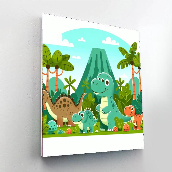 Dinosaur Explorers Club Painting By Numbers Kit