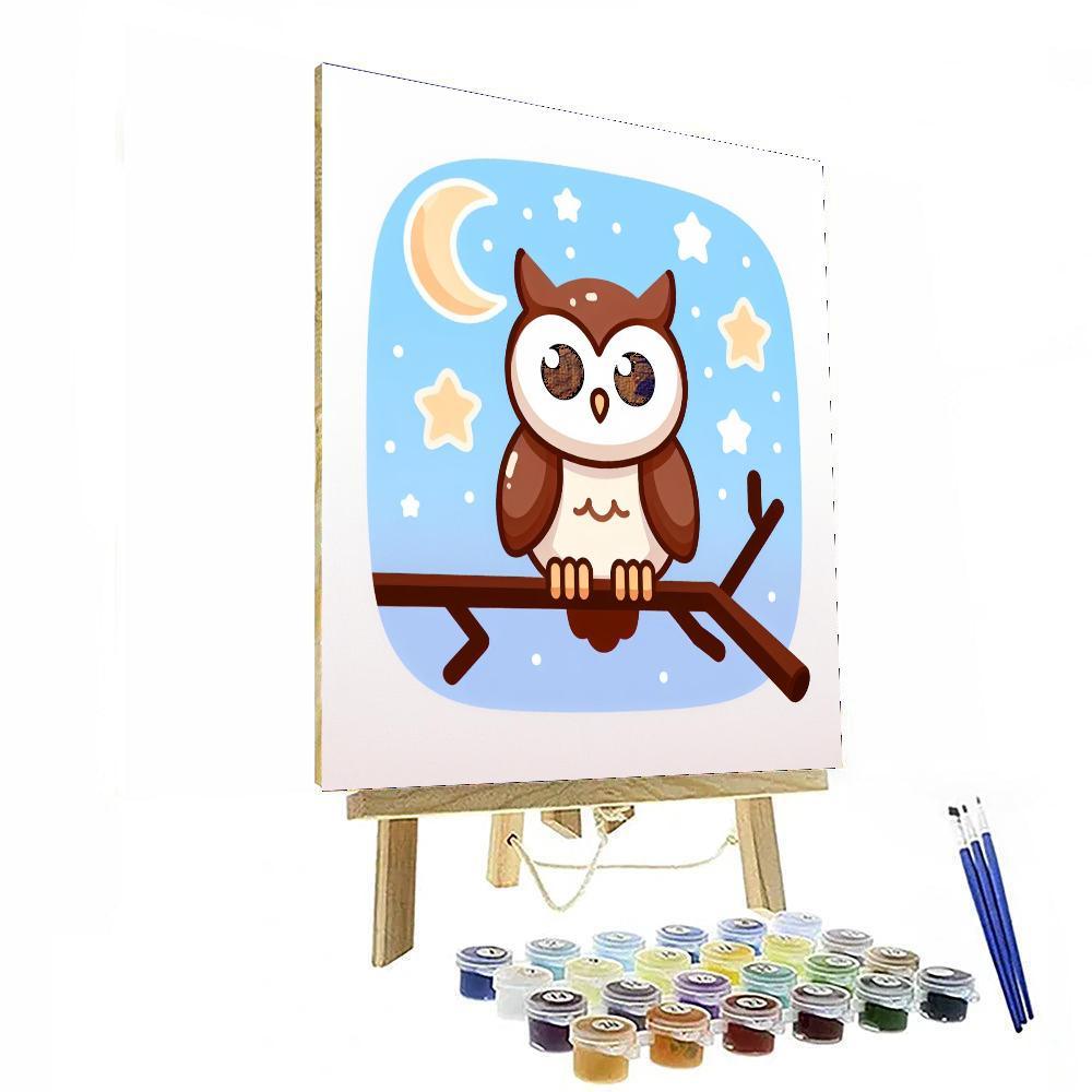 Curious Owl's Night Out Paint By Color