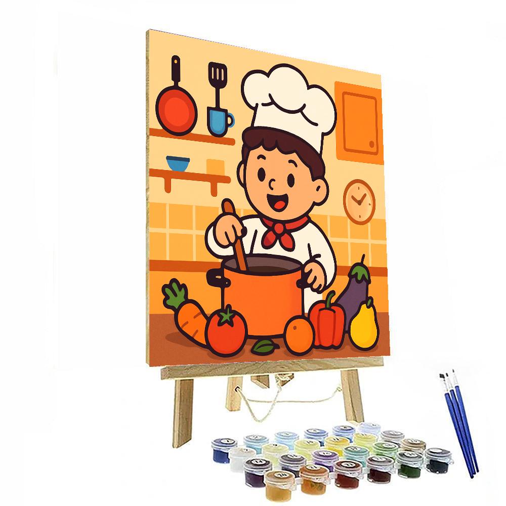 Little Chef Cooking Class Painting By Numbers Kit