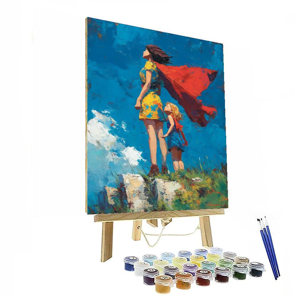 My Hero, My Mom Number Painting