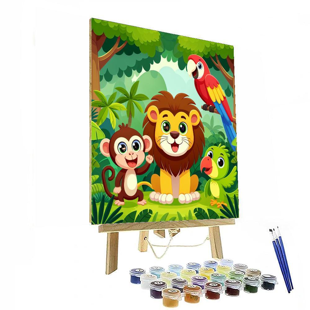 Charming Jungle Safari DIY Paint By Numbers