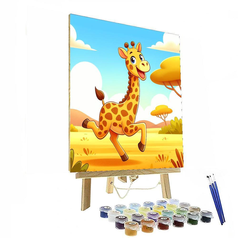 Galloping Giraffe Paint By Number
