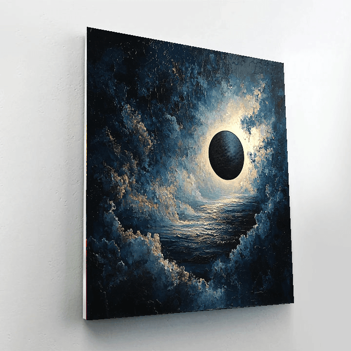 William Blake Inspired Lunar Eclipse Reverie  Paint By Color