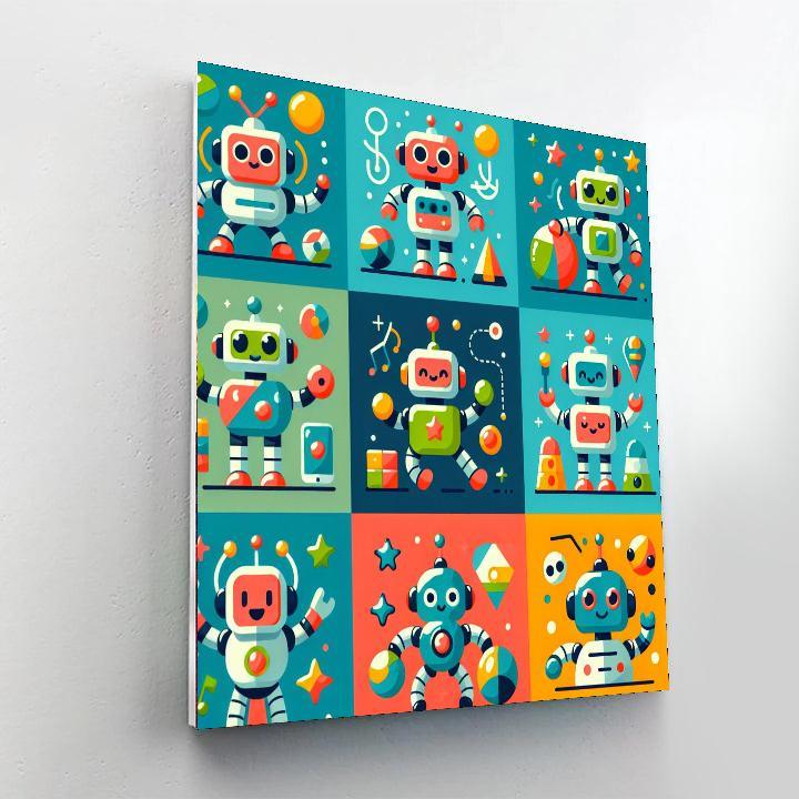 Cool Robots Painting By Numbers Kit
