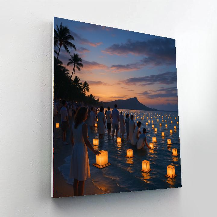 Floating Lantern Festival - Honolulu, Usa Painting Number Kit