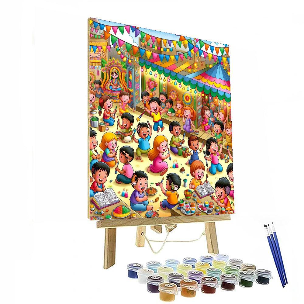 Fabulous Festival Of Colors Painting By Numbers Kit