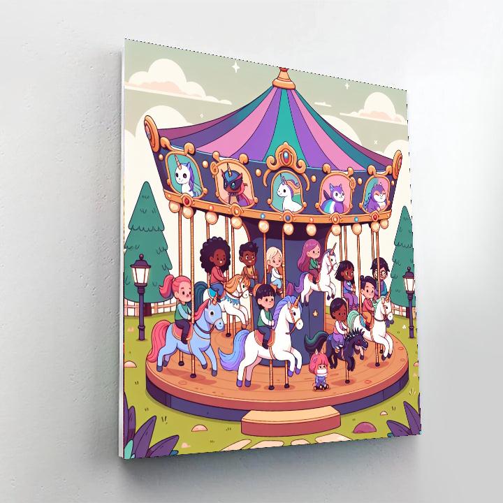 Fairytale Carousel DIY Paint By Numbers