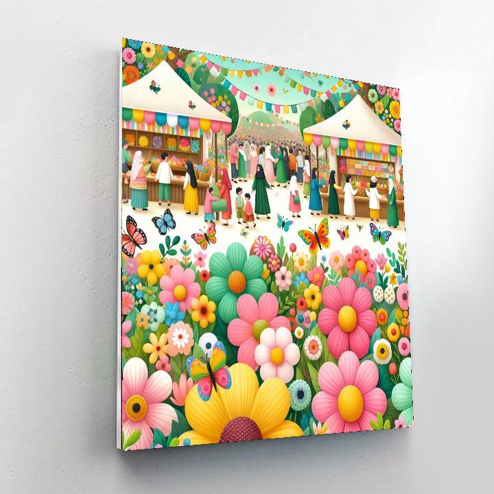 Enchanted Flower Festival Painting By Numbers Kit