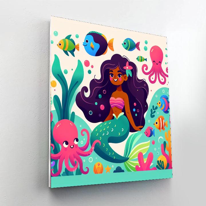 Underwater Mermaid Party Numbered Painting Kits