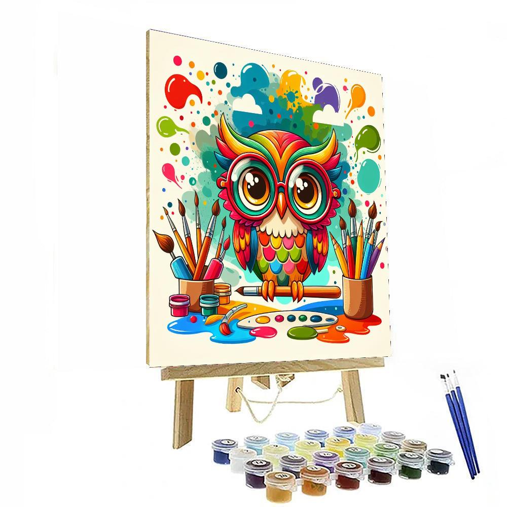 Artistic Owl Painting Number Kit