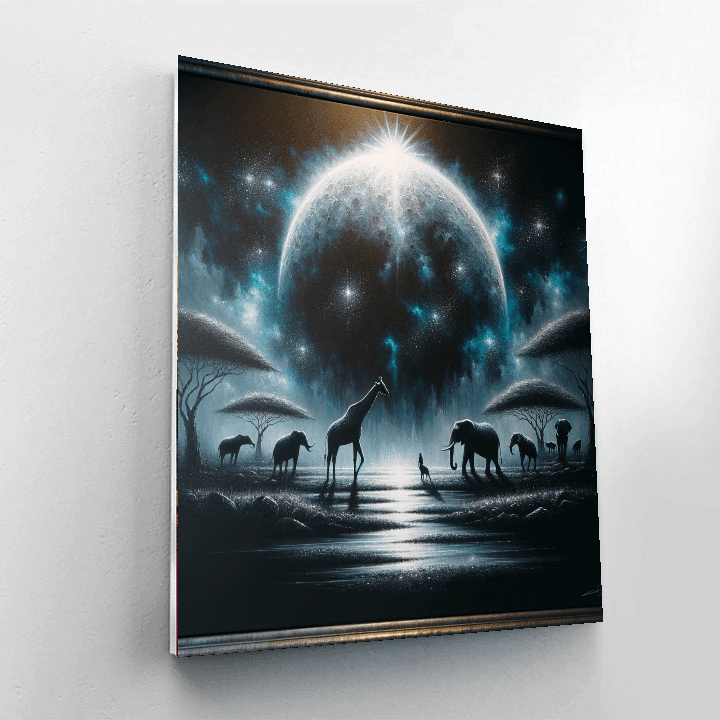 Moonlit Safari Number Painting