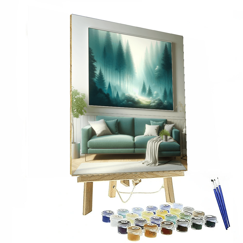 Misty Forest Retreat DIY Paint By Numbers
