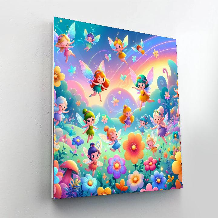 Magical Meadow Fairies Paint By Color