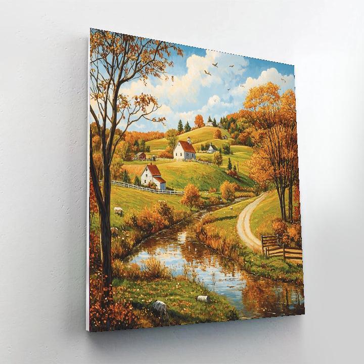 Norman Rockwell Inspired Nostalgic Rural Charm  Painting By Numbers Kit