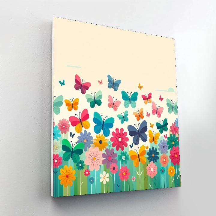 Blissful Butterfly Ballet Number Painting